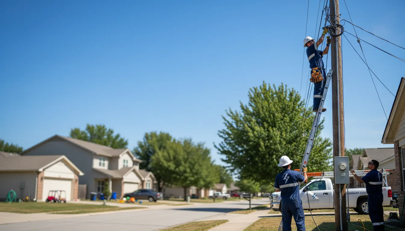 Residential electrician providing installation services in Oakhurst, OK